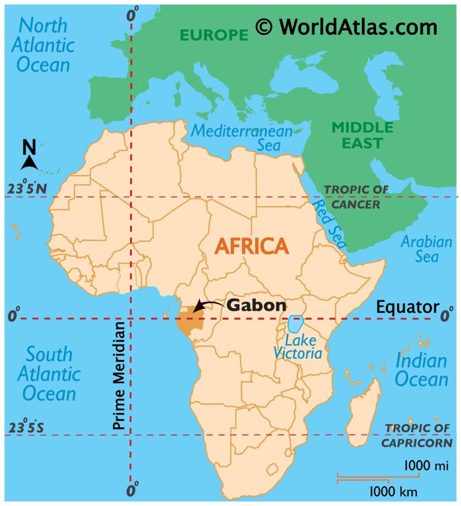 Detailed political map of Gabon | Gabon | Africa | Mapsland | Maps of ...