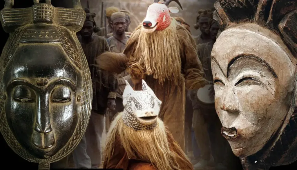 african masks and ritiual ceremony